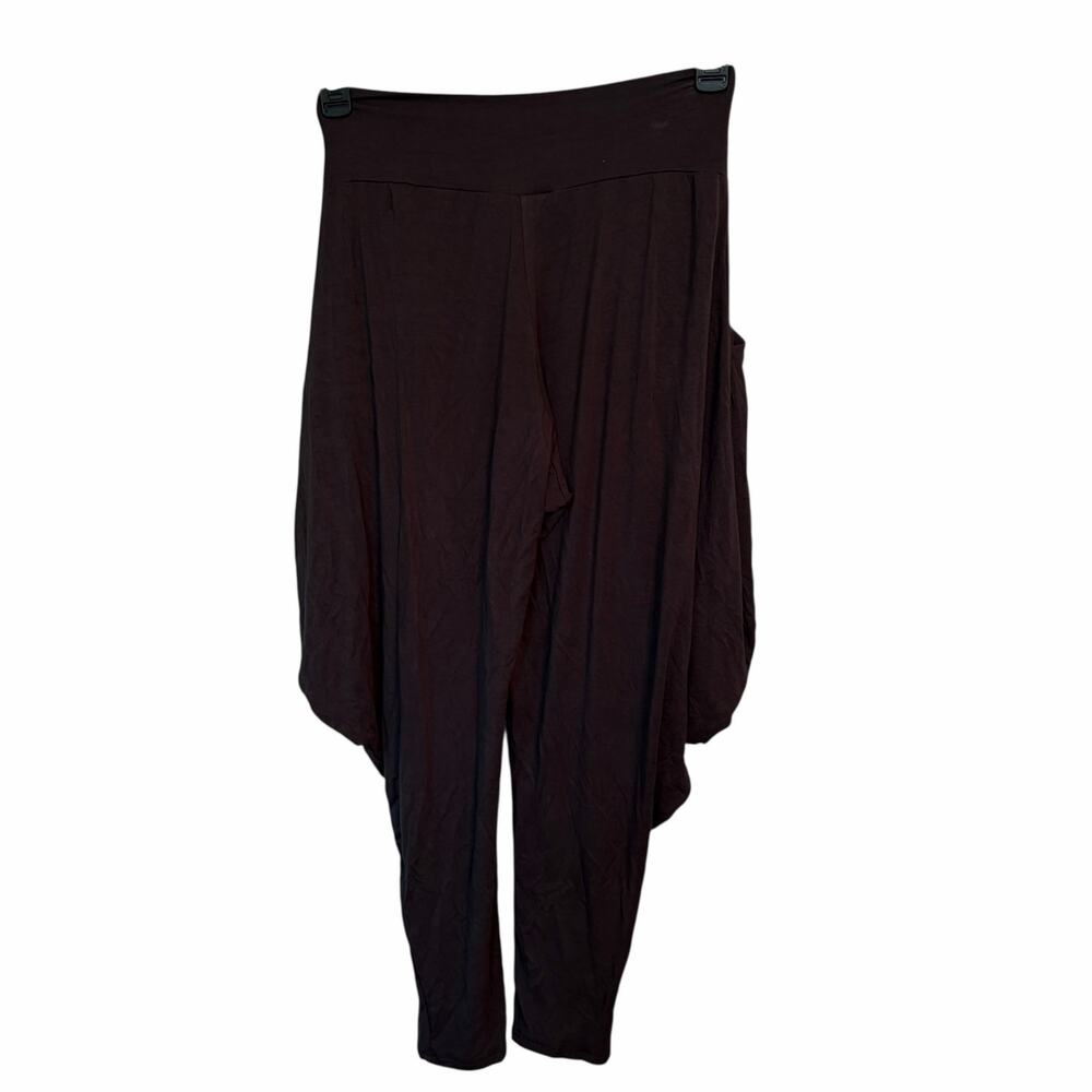 Kooniez Charcoal Harem Pants Size Large Dark Gray Soft Comfy Lounge Yoga - Picture 3 of 8